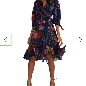 Cynthia Rowley rose land printed wrap dress